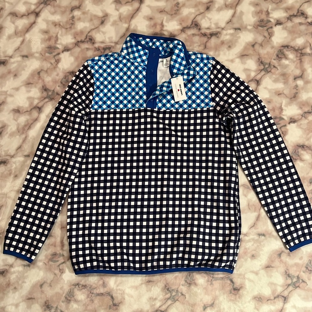 Blue Plaid Top